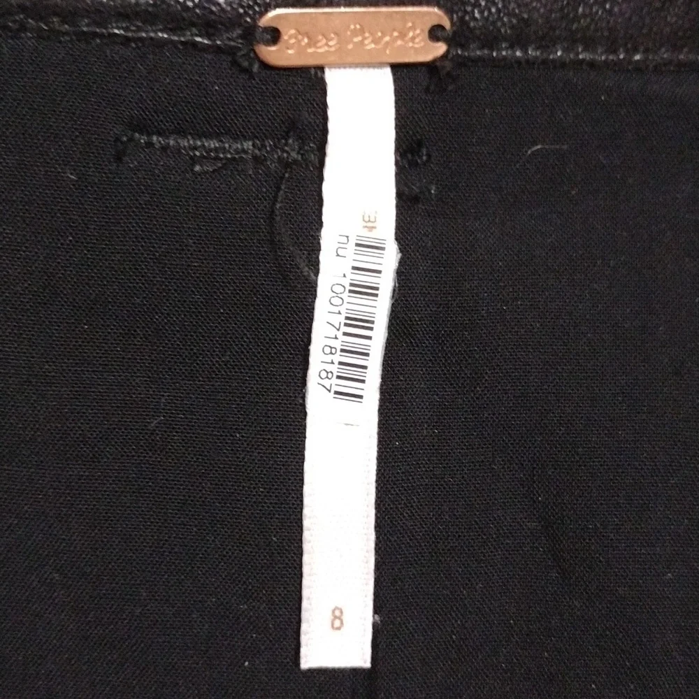 Free People Black Carson Utility Wrap Mini Skirt Faux Suede Y2K Cargo Chic US 8